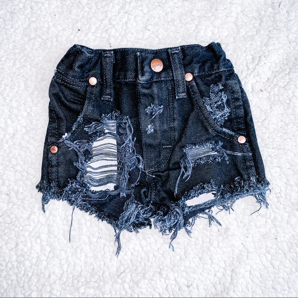 Distressed toddler wrangler shorts
